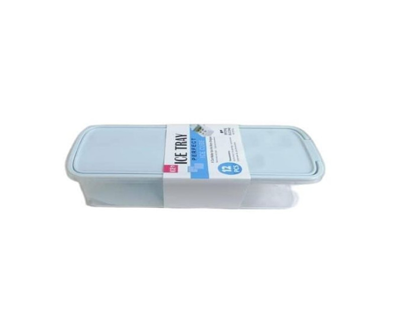 Ice Cube Trays, Easy-Release Silicone & Flexible 12-Ice Cube Trays with Spill-Resistant Removable Lid, BPA Free, for Cocktail, Freezer, Stackable Ice Trays with Cover