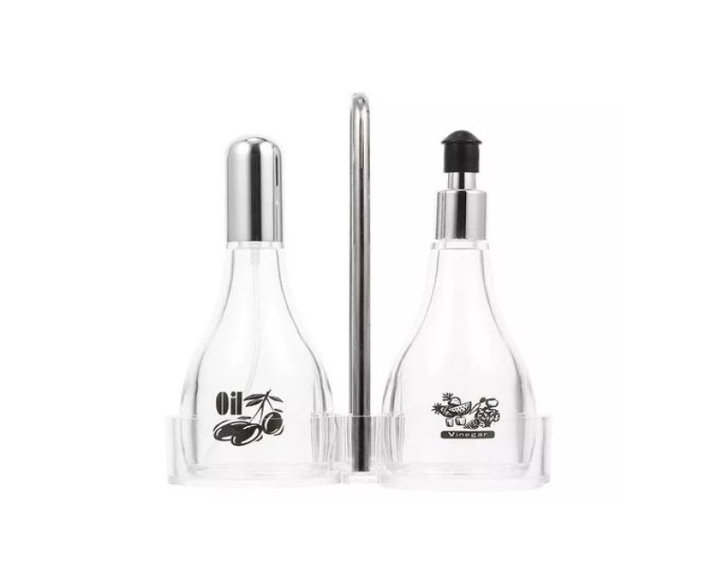 2 Pcs Acrylic Vinegar Oil Dispenser Sauce Sprayer Bottle Set -Colourless.