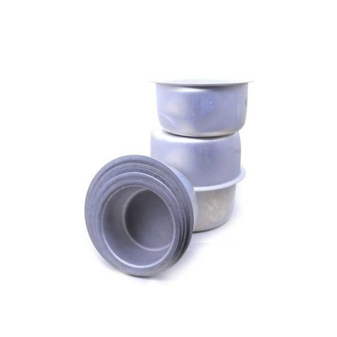 8 Pieces Set Of Alluminium Saucepans Cookware - Dirty Grey