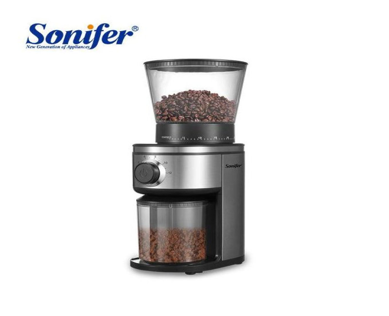 160W Conical Burr Commercial CoffGrinder With 300g Coffee Bean Tank Capacity SF-3563- Multicolor Sonifer