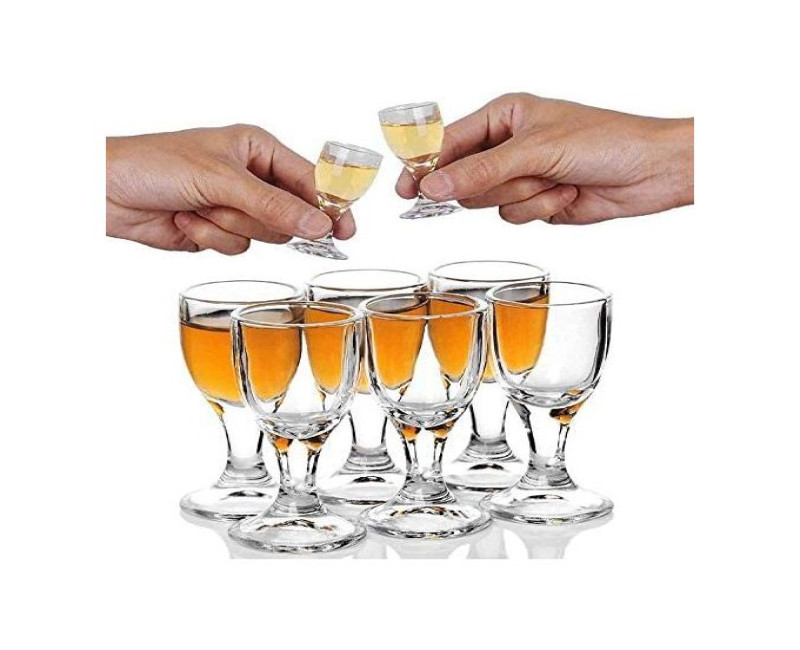 11ml 0.4oz Small Cocktail Whisky Mini Shot Glasses set of 6- Clear.