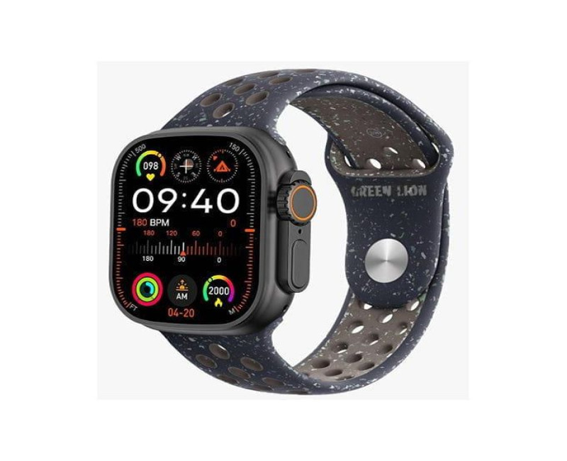 Ultra Active Smart Watch (Midnight Sky Nike Sport+ Nylon) with 10 days standby, Bluetooth 5.0 and Double Tap Function- Multicolor Green Lion