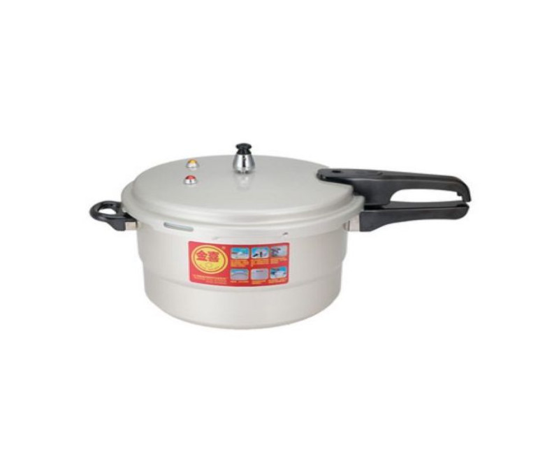 22CM 5L Aluminum Pressure Cooker With Steamer - Silver
