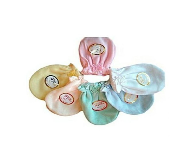 6 Pairs Of Baby Hand Gloves Mittens - Multi color