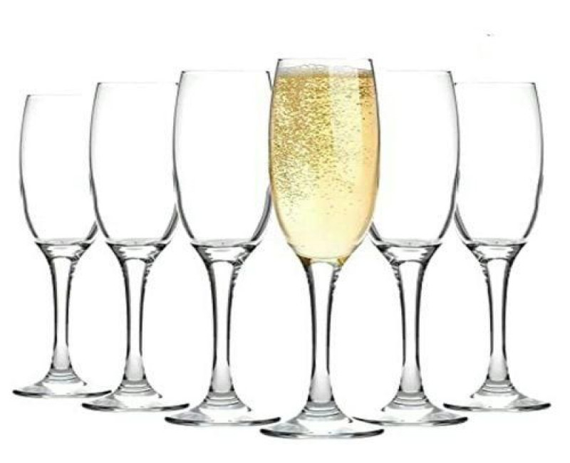6 Pieces Of Champaign Wine Glasses Cups Drinkware- Colorless