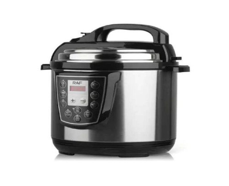 RAF Electric Pressure Cooker 6L 1000W Multi Function & Multi Programmable, Stainless Steel, Aluminum Pot -Multicolor