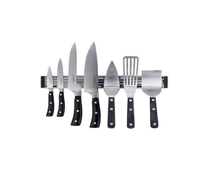 32Cm Wall Mount Professional Magnetic Knife Rack Holder Megnet - Black