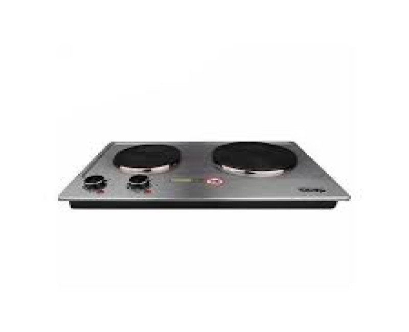 Portable Electric Stove Double Burner 1500W Hot Plate Coil(Silver) Dsp