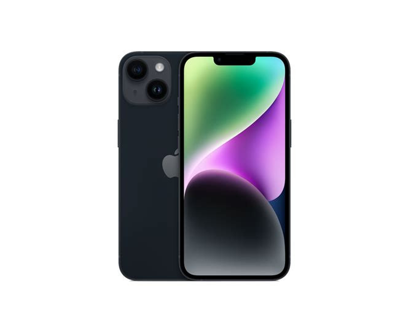 Apple iPhone 14, 128GB, 6GB RAM, 6.1" OLED, 12MP+12MP Cam, 12MP Front, Face ID, 5G, Black, 3279mAh - Single SIM
