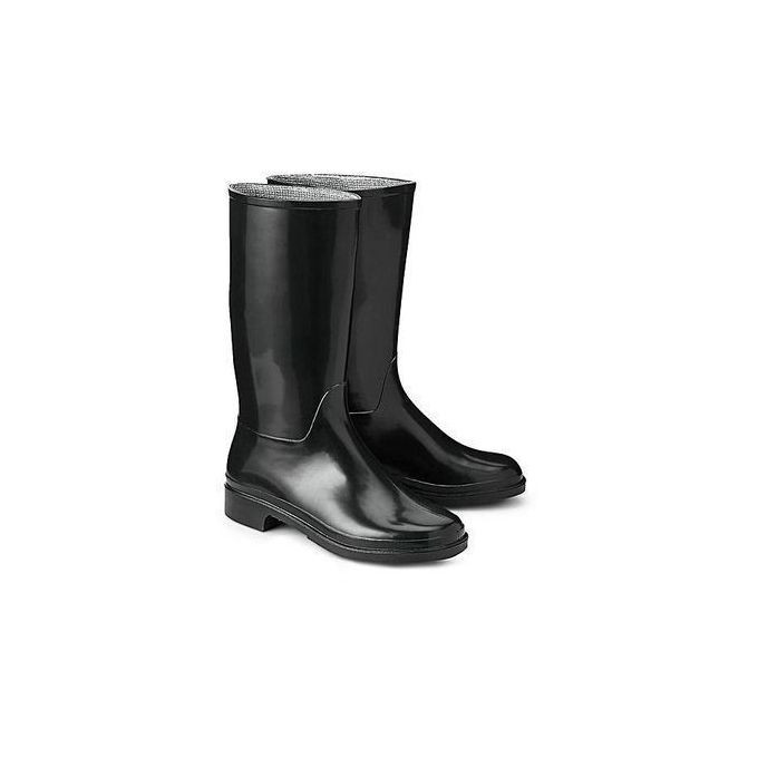 Waterproof PVC Rain Gumboots Garden Farm Boots - Black