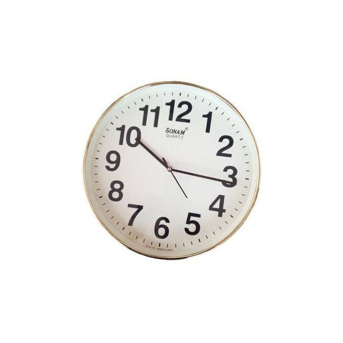 Haishi Round Office Wall Clock - White