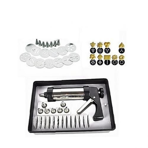 Cookies Press Machine Biscuit Maker Set - Silver 1045133 - Generic