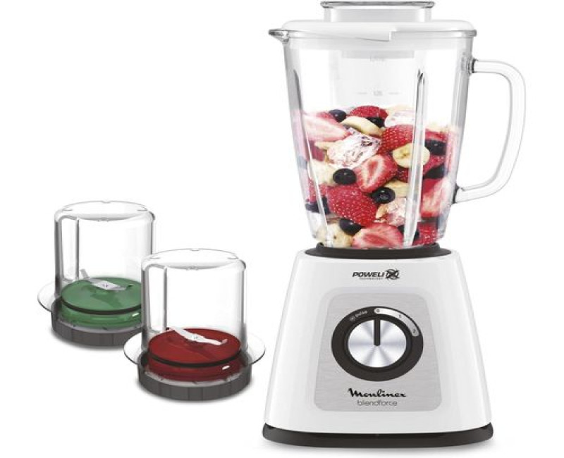 Moulinex blender 700W 1.75l Glass Jar 2 Attachments - LM438127