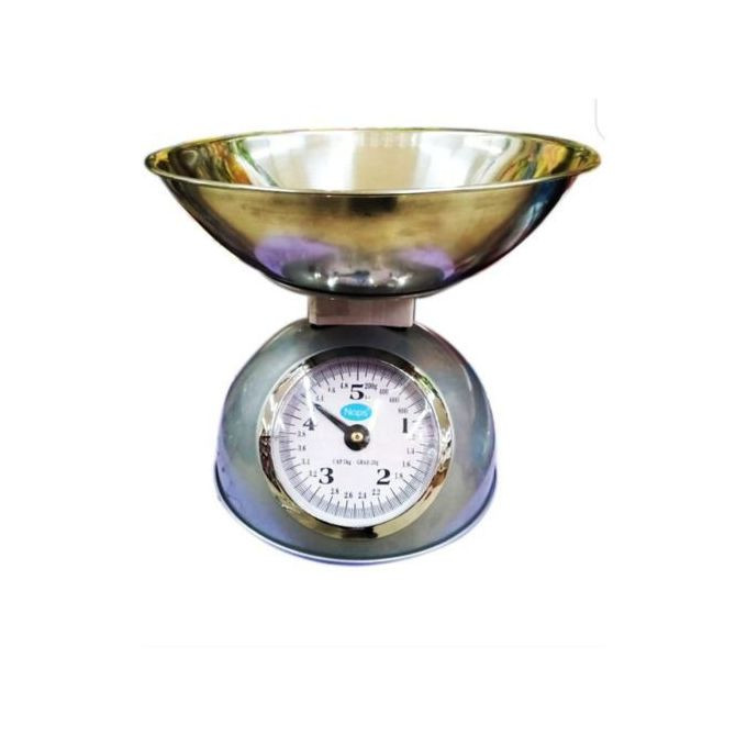 Retro Stainless Steel  Mechanical Weighing Kitchen Scale Set - Silver