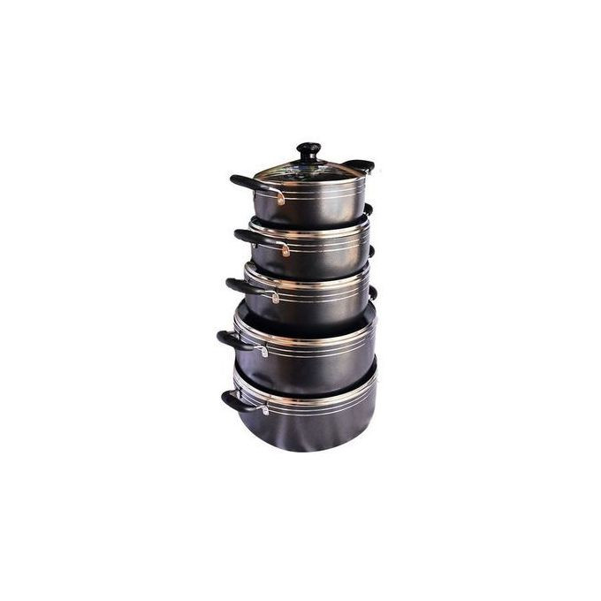 Tornado Cookware Set Cooking And Serving 5pcs. Black