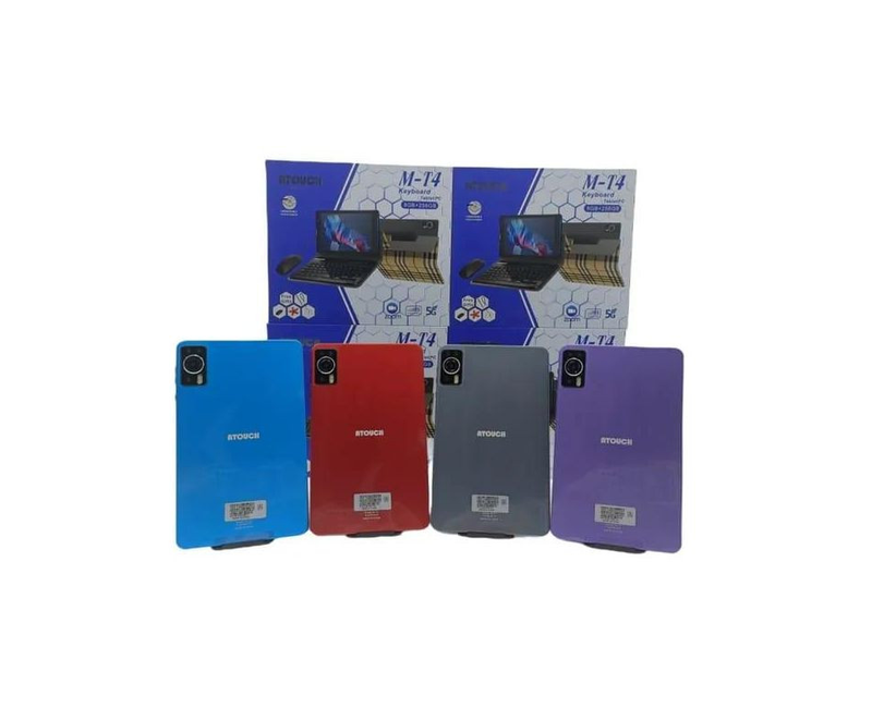 New 8 Inch Mini Laptop M-T4 Business Entertainment Educational Android Tablet 8 Inch WiFi Wireless Portable Tablets with Leather ,Free Keyboard And MouseCase -Multicolor Phones & Tablets