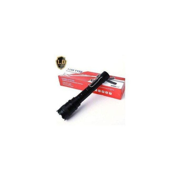 Flashlight With Shock And Flashing Lights Stun Gun - Black