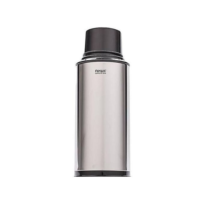Breakable 1.8 Liters Thermal Flask With Unique Design-Silver/Black