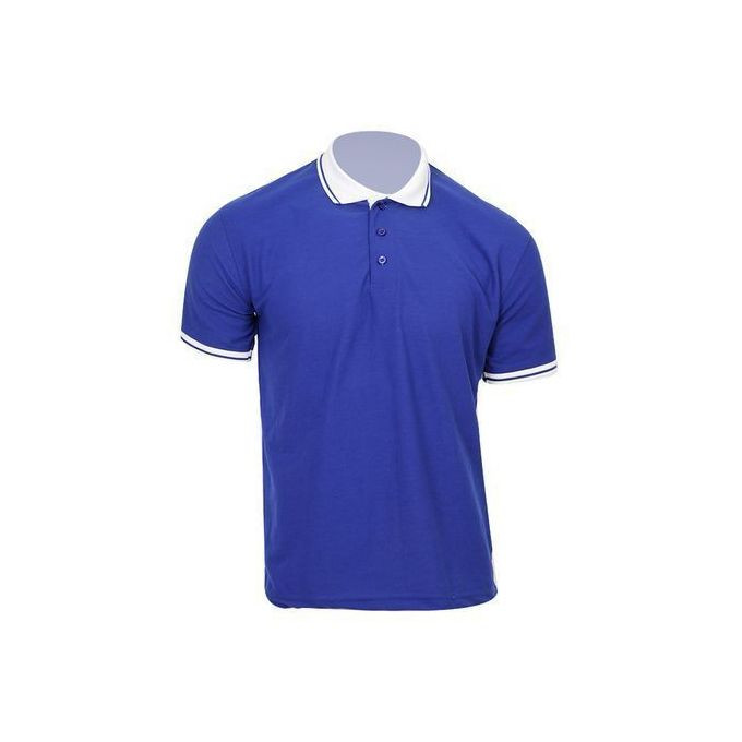 Men's Casual Plain Shirt - Blue,White