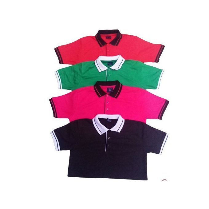 4Pack Of Men's T-shirt - Red,Green,Black,Blue.