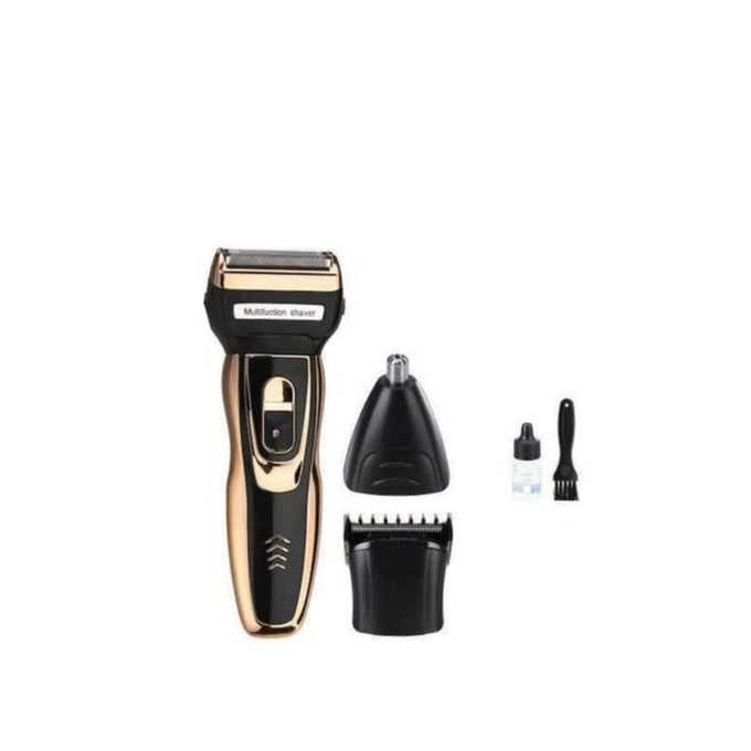 Rechargable Hair Clipper Nose Trimmer Shaving Clipper Machine - Black Yoko
