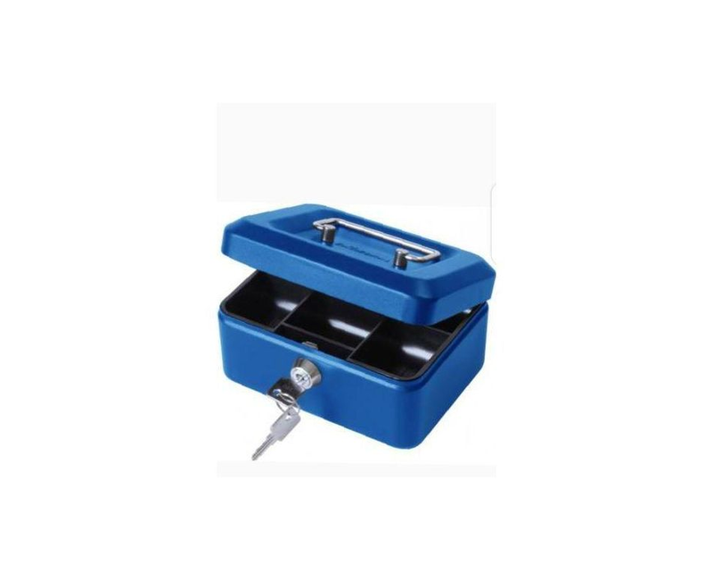 Office Cash Box Money Saving Box 12 Inches - Blue