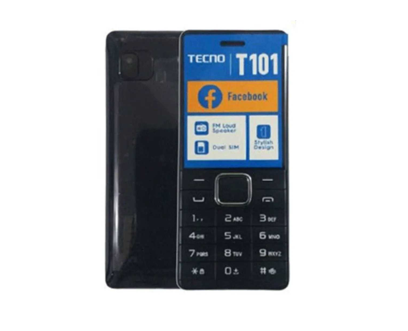 Tecno T101 Cellphone, Dual SIM, FM Radio, Long Battery – Gray