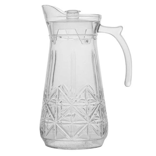 Glass Jug Pitcher Carafe For Serving Beverages Drinks And Water-Transparent