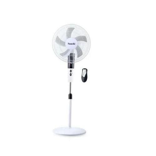 16 in. Pedestal Fan with 3 Speed Switch, 5 Transparent Blade Leaf, Korean Guard Ring, Low Noise Operation-White