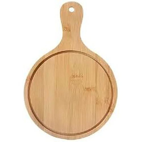 Thick Bamboo Wooden Plate For Serving Pizza-Multicolour