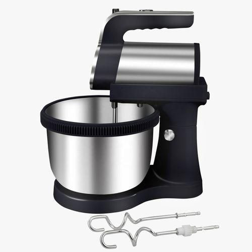 Electric Stirling Stand Mixer With Stainless Steel Bowl-Silver/Black