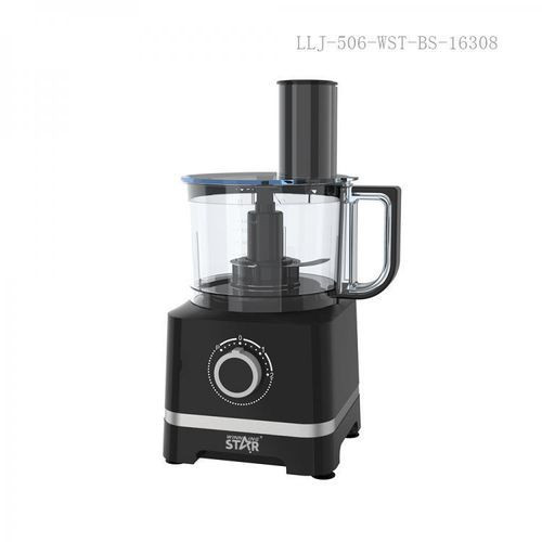 10 in 1 Multifunctional Mincer Food Processor Cooking Machine with 304 Stainless Steel Blade 1.8L AS Cup+ 201 Stainless Steel Blade PC Grinder Cup+2L Processing AS Cup Citrus Juicing Cone Blender- Black Winningstar