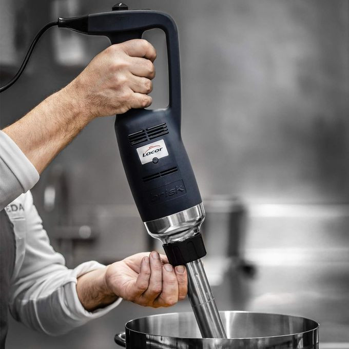 Brick Whisk Brisk Professional Hand Blender Mixer Interchangeable Arms, Variable Speed (4000-16000rpm, Ergonomic Handle Stainless Steel- Multicolor Lacor