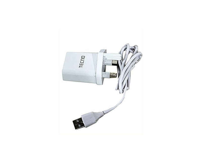 Fast Charger With USB Cable - White