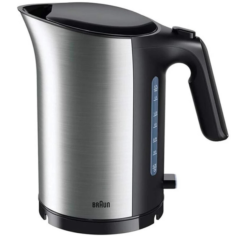 Braun stainless steel kettle 1.7L Stainless Cordless |Concealed 3000W - WK5110BK