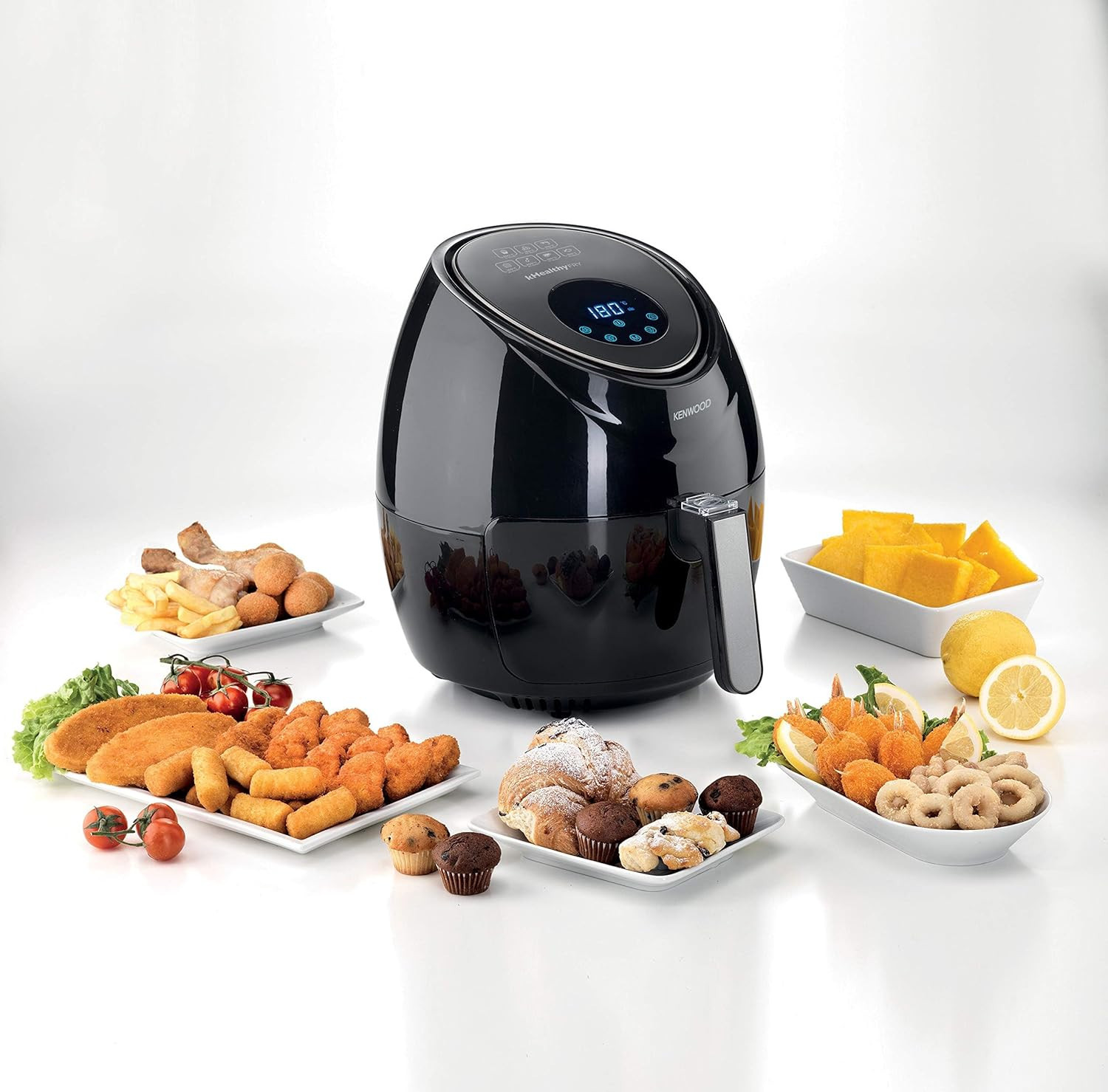 Kenwood air fryer 3.8L XL CAPACITY - Black 5in1 Fry Grill Broil Roast Bake & Toast, HFP30.000WH - White