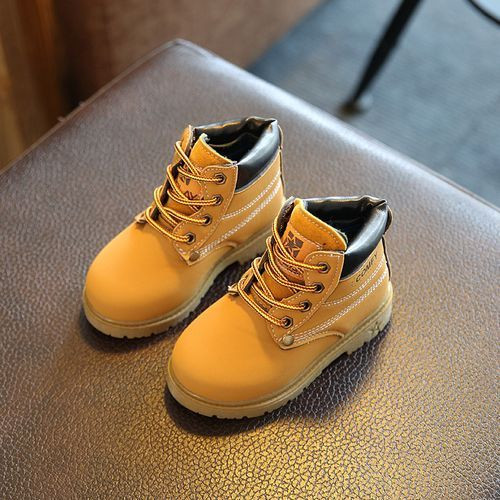 Girls boys autumn and winter boots shoes yellow
