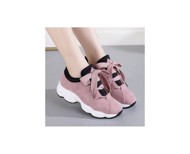 Women's Breathable Ankle Sneakers - Pink