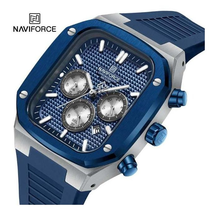 Chronograph Unique Design Analog Dated Watch - Blue