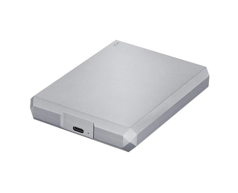 Mobile Drive, 4TB, External Hard Drive, Moon Silver, USB-C, 2 year Rescue Services (STHG4000400)- Silver Lacie