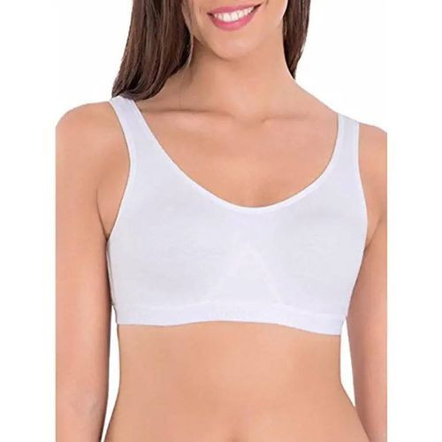 Cotton BobTube Bra - White