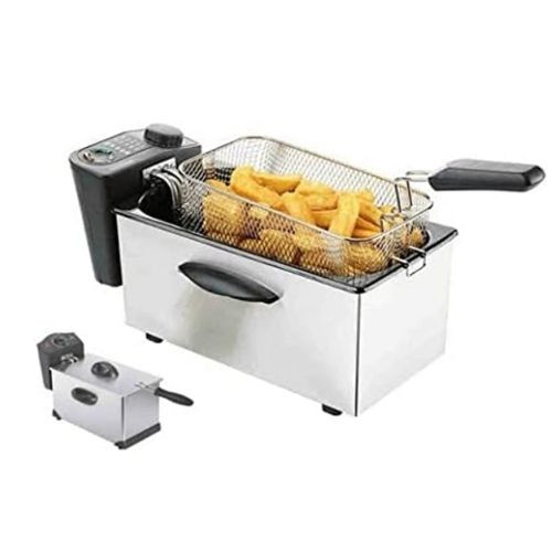 3.5 Liters Electric Deep Fryer That Fries Food Fast-Silver