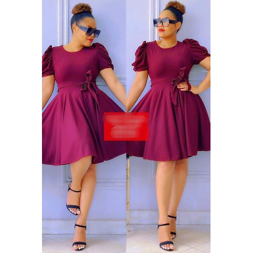 Women Classy Dress, Maroon