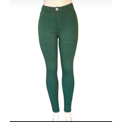 Ladies' High Waist Jeans - Green