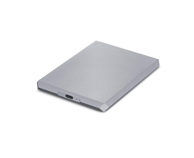 Mobile Drive, 5TB, External Hard Drive, Moon Silver, USB-C, 2 year Rescue Services (STHG5000400)- Silver Lacie