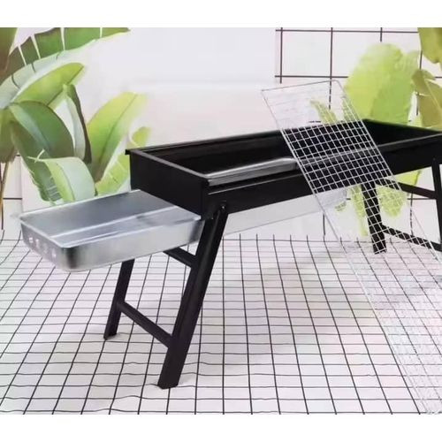 Non Electric Barbeque Grill For Outdoor Activities Picnics Camping Uses Charcoal - Multicolor