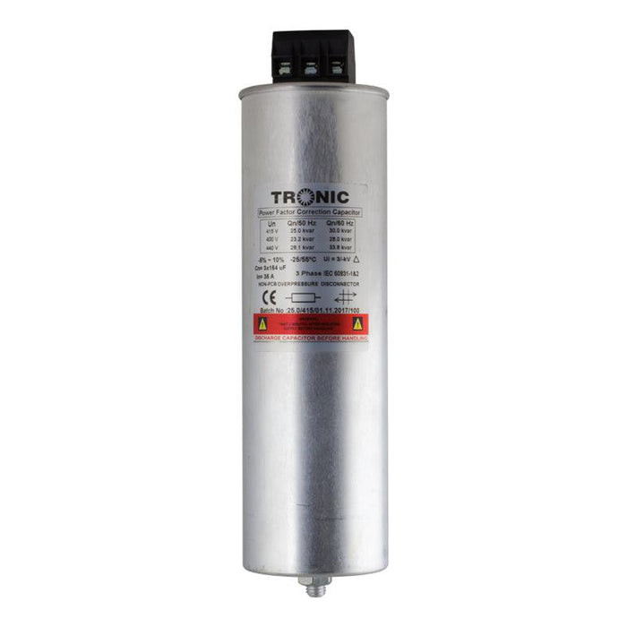 Tronic Capacitor Cylindrical 25KVAR 415V 3 Phase CCT025