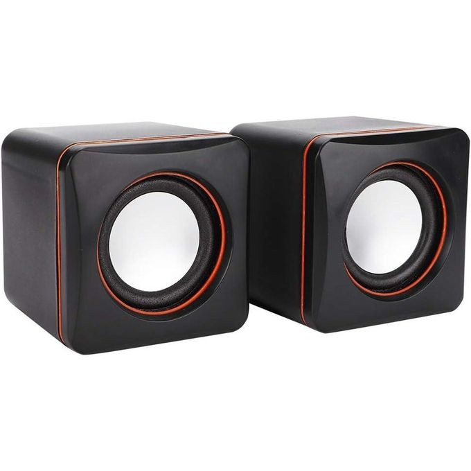 Mini Cube Speakers ,Computer Speakers, Laptop Cube Style USB Speaker Desktop Compact Stereo 3.5mm Mini (2 Channels)