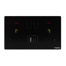 13AMP SOCKET TWIN WITH 2 USB SR 5213 UB-WH-TTCH