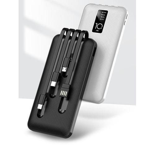 Digital Display Charging 10,000mAh Power Bank- Black, White